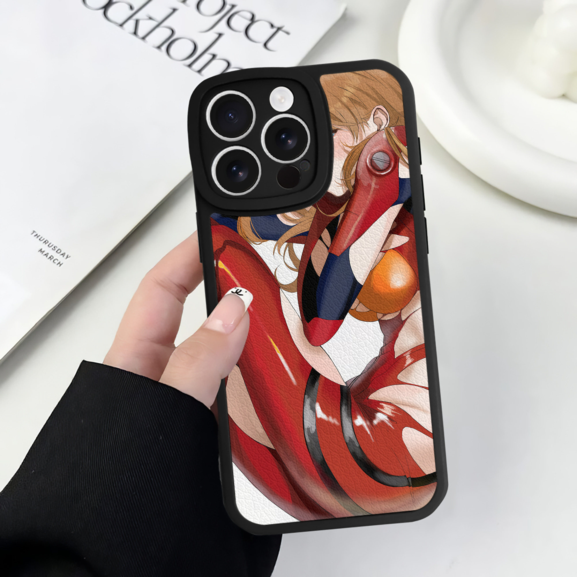 （画像用） EVA 新世紀エヴァンゲリオン 【iPhone 16シリーズ対応】シリコンスマホケース（レザー調） 材質：シリコン